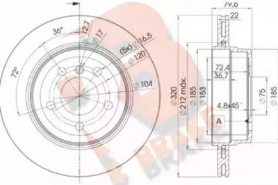 R BRAKE 78rbd22218 -  